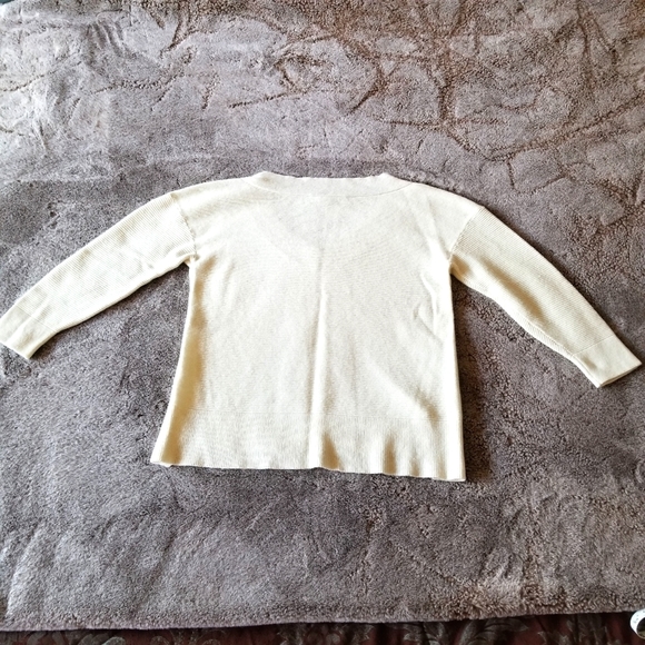 White House black market wool blend cream Knit Sweater size S - Picture 8 of 10